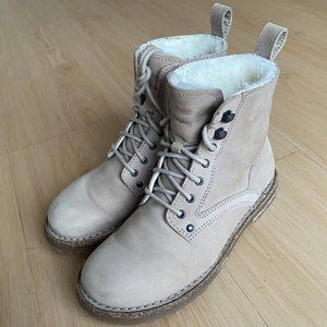 Birkenstock Bryson Shearling Oiled Nubuck Leather | Size W 7US | Ankle boots